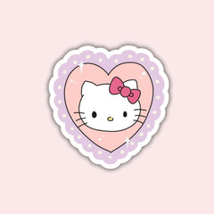 Kitty Heart -tarra – kawaii-kissa, matta vinyylitarra - Lempi Lifestyle