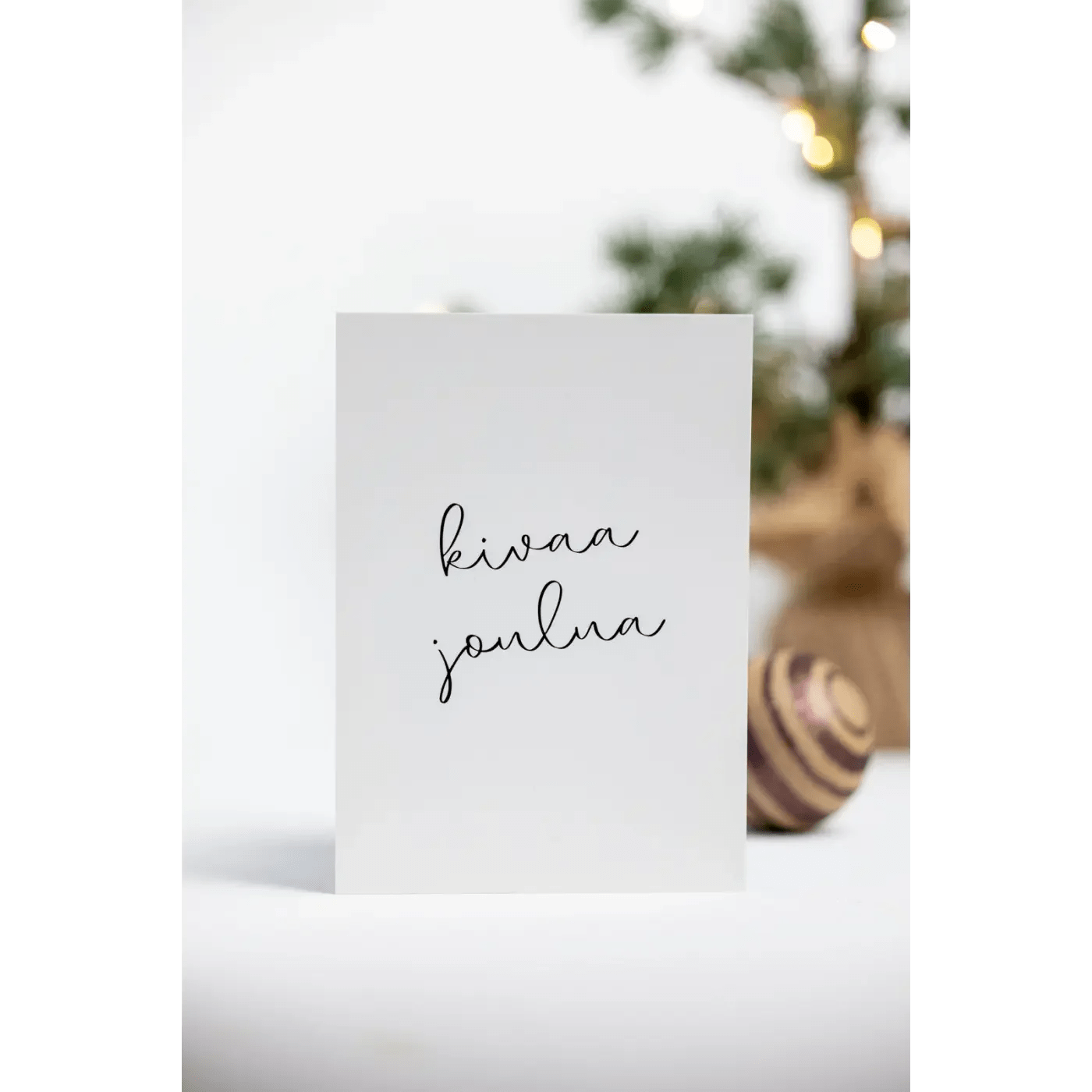 Kivaa Joulua - Valkoinen - Kortti - Lempi Lifestyle
