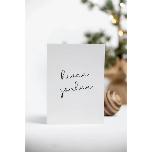 Kivaa Joulua - Valkoinen - Kortti - Lempi Lifestyle