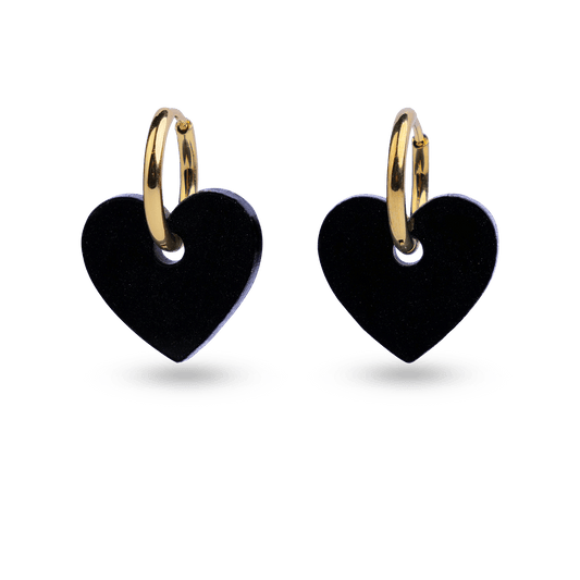Korvakorut Sydän I Musta - Lempi Lifestyle