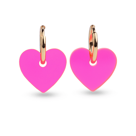 Korvakorut Sydän I Neon pinkki - Lempi Lifestyle