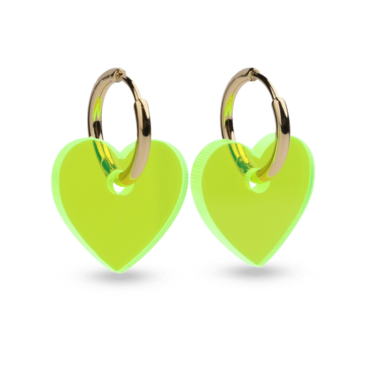 Korvakorut Sydän I Neon Vihrea - Lempi Lifestyle