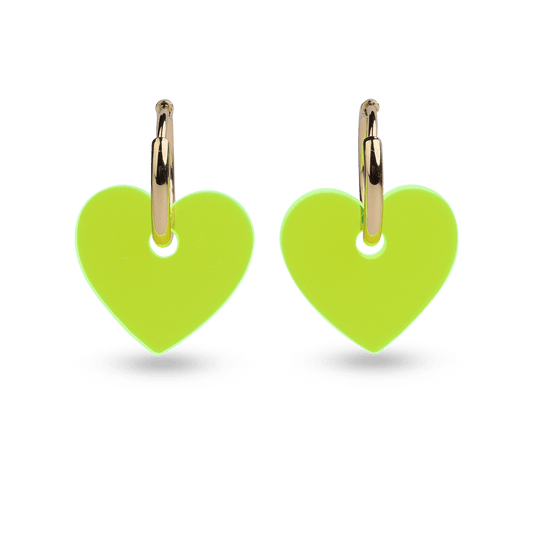 Korvakorut Sydän I Neon Vihrea - Lempi Lifestyle