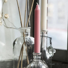 Kruunukynttilä - kynttilä 18 cm | roosa - kynttilä,