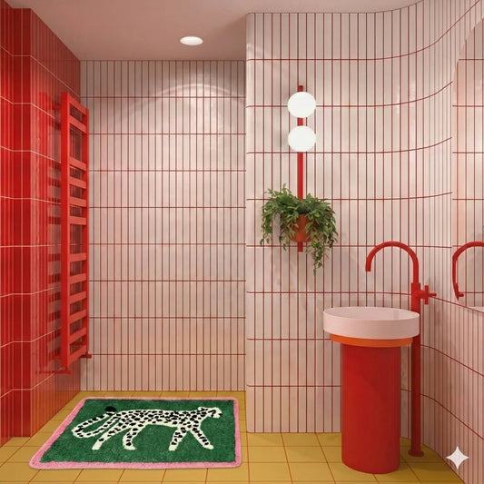 Kylpyhuoneen matto - leopardi - Lempi Lifestyle