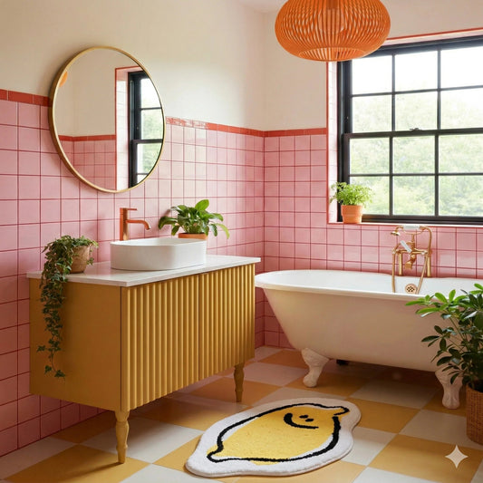 Kylpyhuoneen matto - sitruuna - Lempi Lifestyle