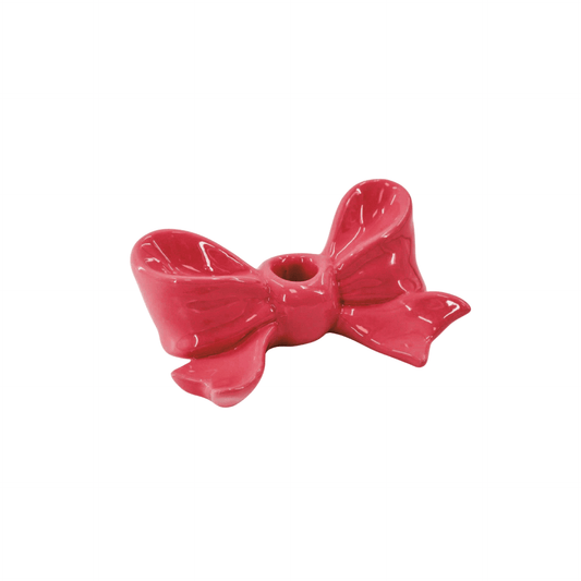Kynttilänjalka iso rusetti I punainen 18 cm - Lempi Lifestyle