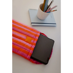 Laptop Case - Pink Stripe - kiva, KIVAA JA KAUNISTA,