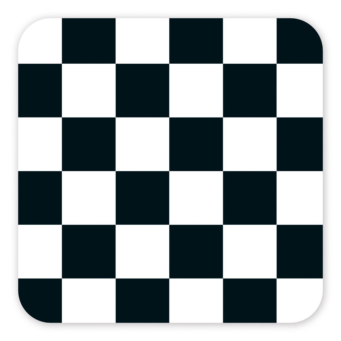 Lasinalunen pahvia - Checkerboard pattern ruutukuosi mustavalkoinen - Lempi Lifestyle