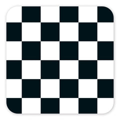Lasinalunen pahvia - Checkerboard pattern ruutukuosi mustavalkoinen - Lempi Lifestyle