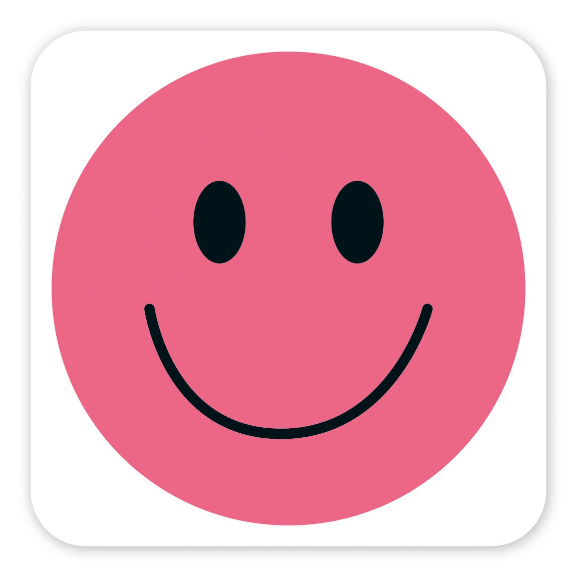 Lasinalunen pahvia - Pink smiley hymynaama - Lempi Lifestyle