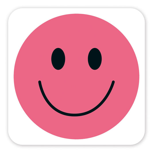 Lasinalunen pahvia - Pink smiley hymynaama - Lempi Lifestyle