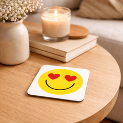 Lasinalunen pahvia - smiley sydän silmät - Lempi Lifestyle