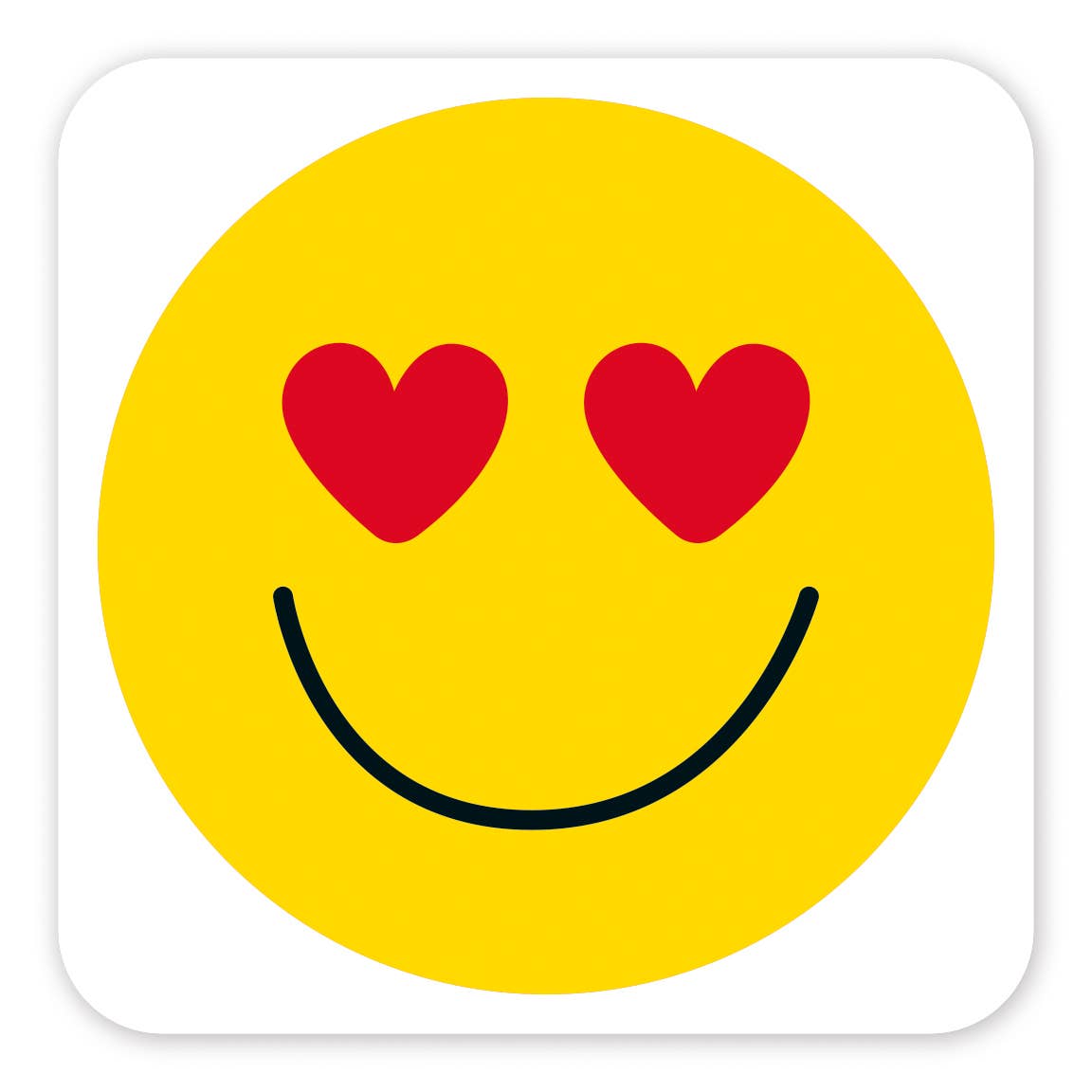 Lasinalunen pahvia - smiley sydän silmät - Lempi Lifestyle