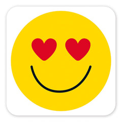 Lasinalunen pahvia - smiley sydän silmät - Lempi Lifestyle