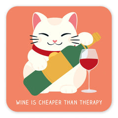 Lasinalunen pahvia - wine is cheaper than therapy - Lempi Lifestyle