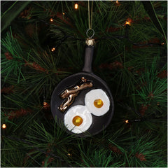 Lasinen joulukoriste Aamiaispannu Paistinpannu Munat Pekoni - Lempi Lifestyle