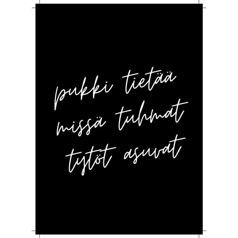 Pukki Tietää - Kortti - huumorikortit, huumorikortti,