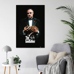 The Godfather -juliste 91,5 x 61 cm – Ikoninen Don Corleone ja kissa - Lempi Lifestyle