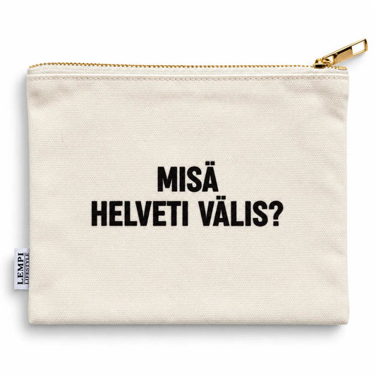 Lempi Misä Helveti Välis? Kosmetiikkapussi – Puuvillaa - Lempi Lifestyle
