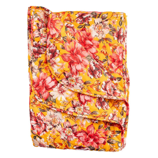 Lempi Mustard Flowers Tikkitäkki - 135 x 180 Cm - Lempi Lifestyle