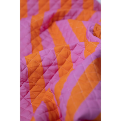 Lempi Orange Pink Stripe tikkitäkki - 135 x 180 cm -