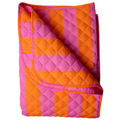 Lempi Orange Pink Stripe tikkitäkki - 135 x 180 cm -