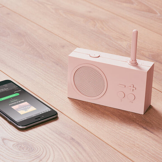 Lexon Tykho 3 Bluetooth Speaker and Radio Pink