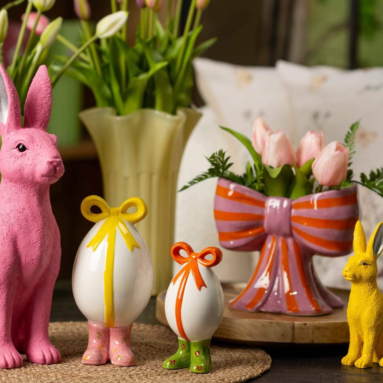 Maljakko rusetti - oranssi laventeli 18 cm - Lempi Lifestyle