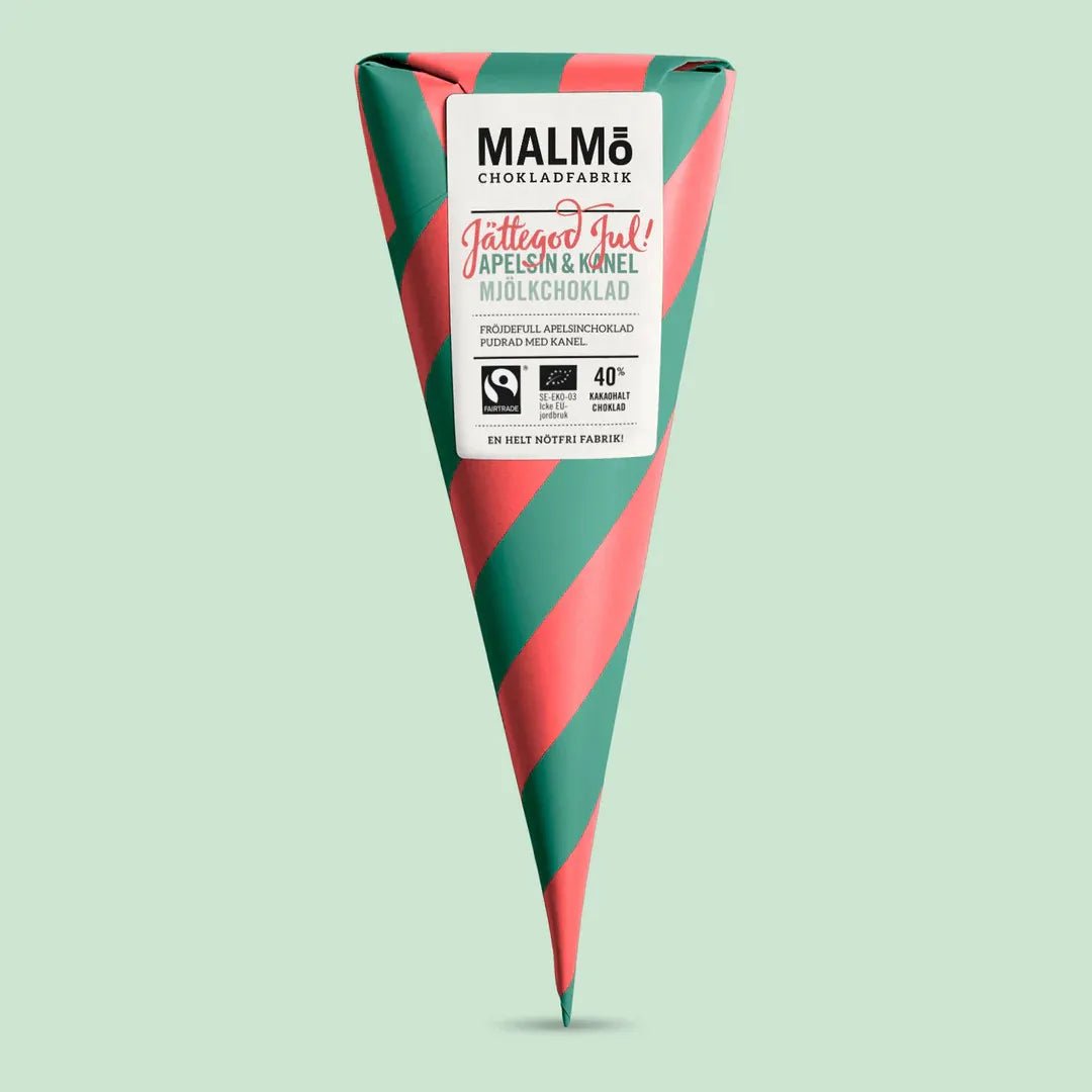 MALMÖ CHOKLADFABRIK Suklaakartio I Jättegod Jul (appelsiini & kaneli maitosuklaa) - Lempi Lifestyle