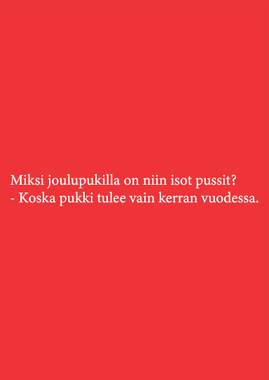 Miksi joulupukilla on niin isot pussit - kortti - Lempi Lifestyle
