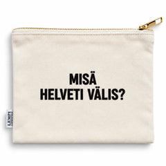 Lempi Misä Helveti Välis? Kosmetiikkapussi – Puuvillaa