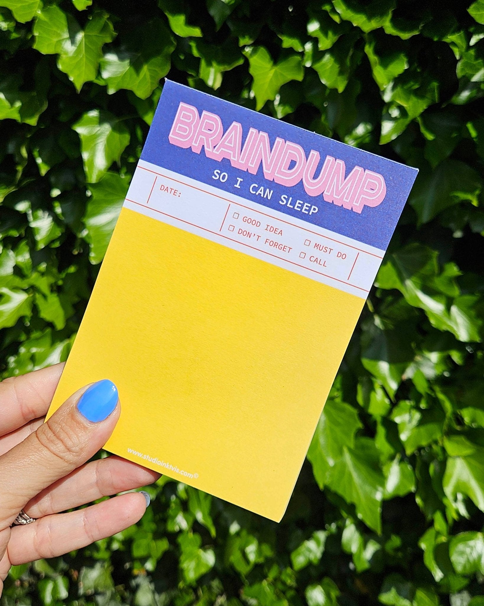 Muistilehtiö A6 - To do - lista Braindump - Lempi Lifestyle