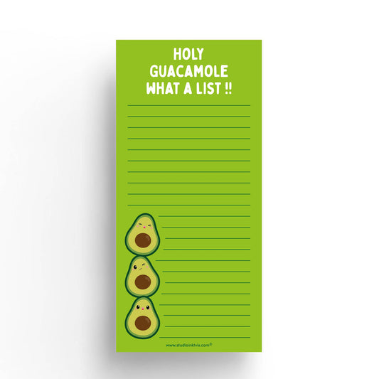 Muistilehtiö Avocado Holy Guacamole what a list! - Lempi Lifestyle