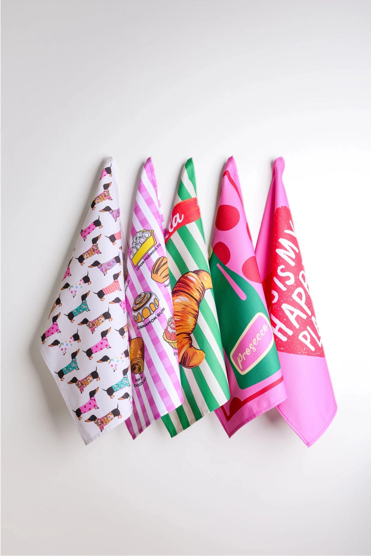 Oooh la la keittiöpyyhe - raitainen croissant käsipyyhe - Lempi Lifestyle