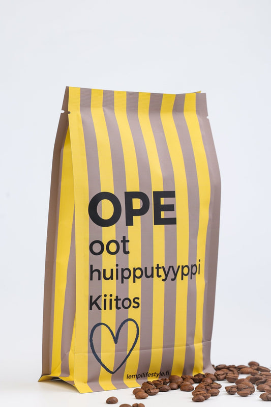 Ope oot huipputyyppi Kiitos I Kahvi - Lempi Lifestyle
