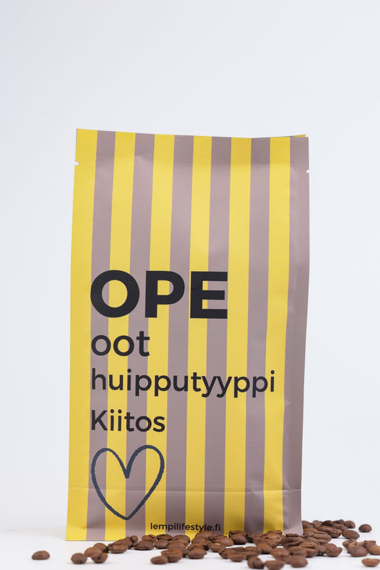 Ope oot huipputyyppi Kiitos I Kahvi - Lempi Lifestyle