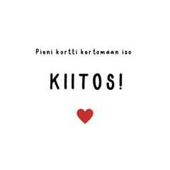 Pieni Kortti Kertomaan Iso Kiitos! - Kortti - Lempi Lifestyle