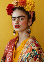 Postikortti Frida Kahlo - keltaiset kukat - Lempi Lifestyle