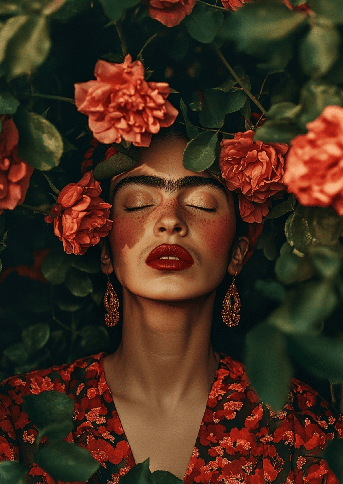 Postikortti Frida Kahlo - Kukkia hiuksissa - Lempi Lifestyle