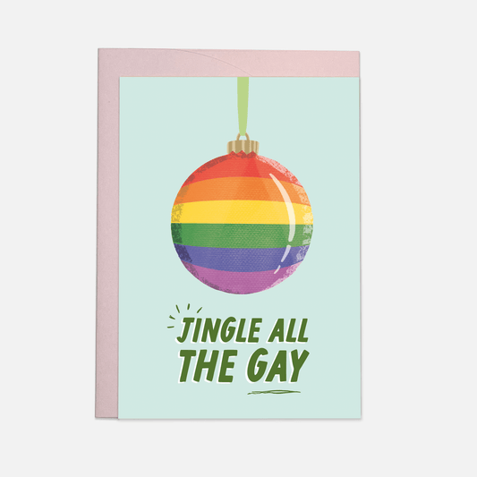 Postikortti Jingle all the gay I joulukortti - Lempi Lifestyle