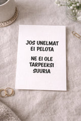 Postikortti - Jos unelmat ei pelota - Lempi Lifestyle