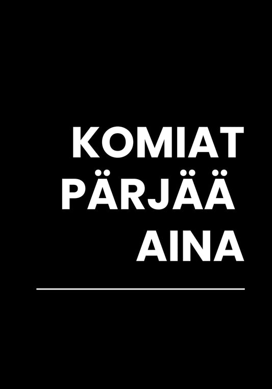 Postikortti - Komiat pärjää aina - Lempi Lifestyle