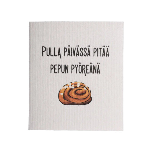 Pulla Päivässä Pitää Pepun Pyöreänä - Tiskirätti