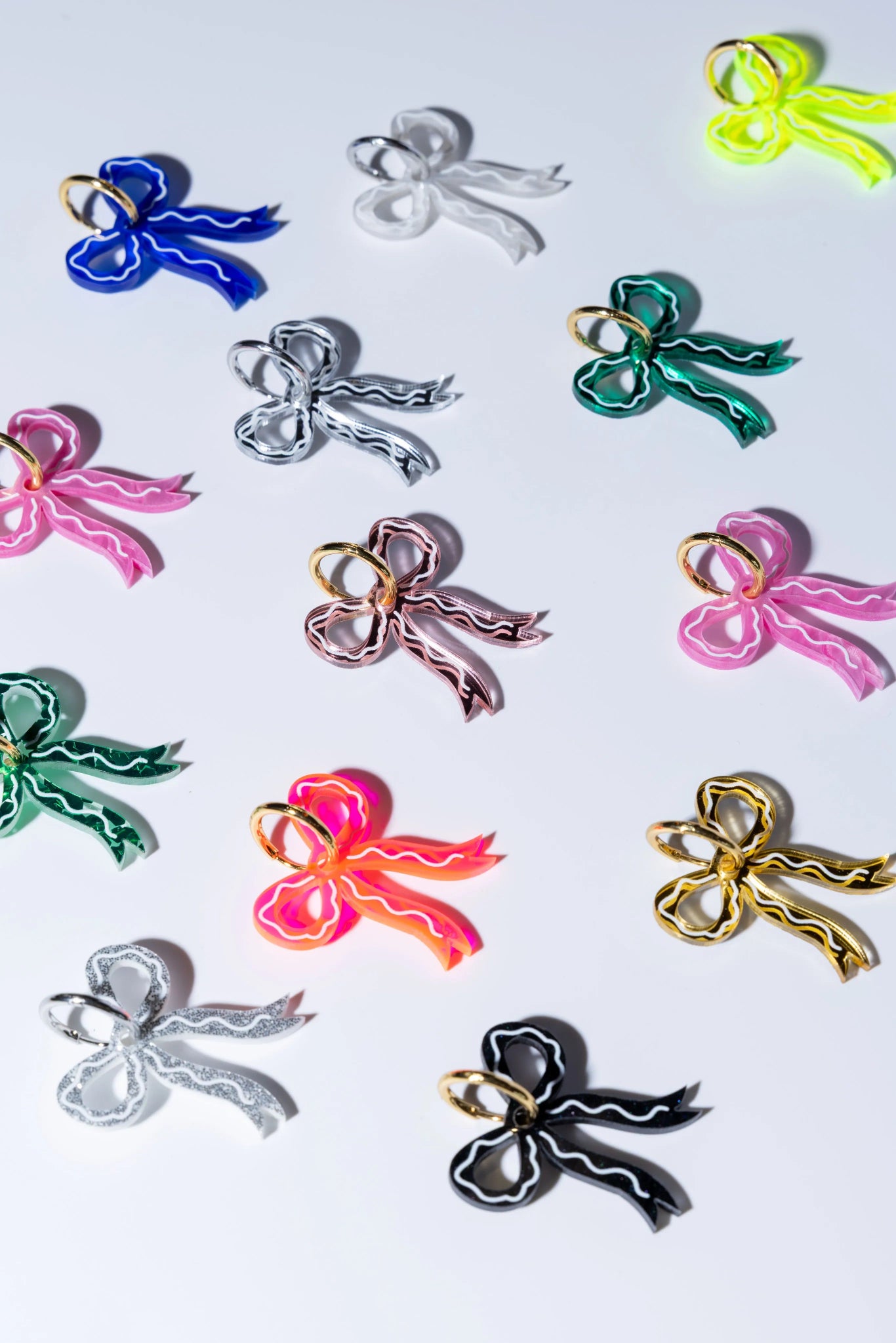 Rusetti korvakorut, vaaleanpunainen glitter - Lempi Lifestyle