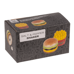 Salt and pepper shakers, hamburger and fries