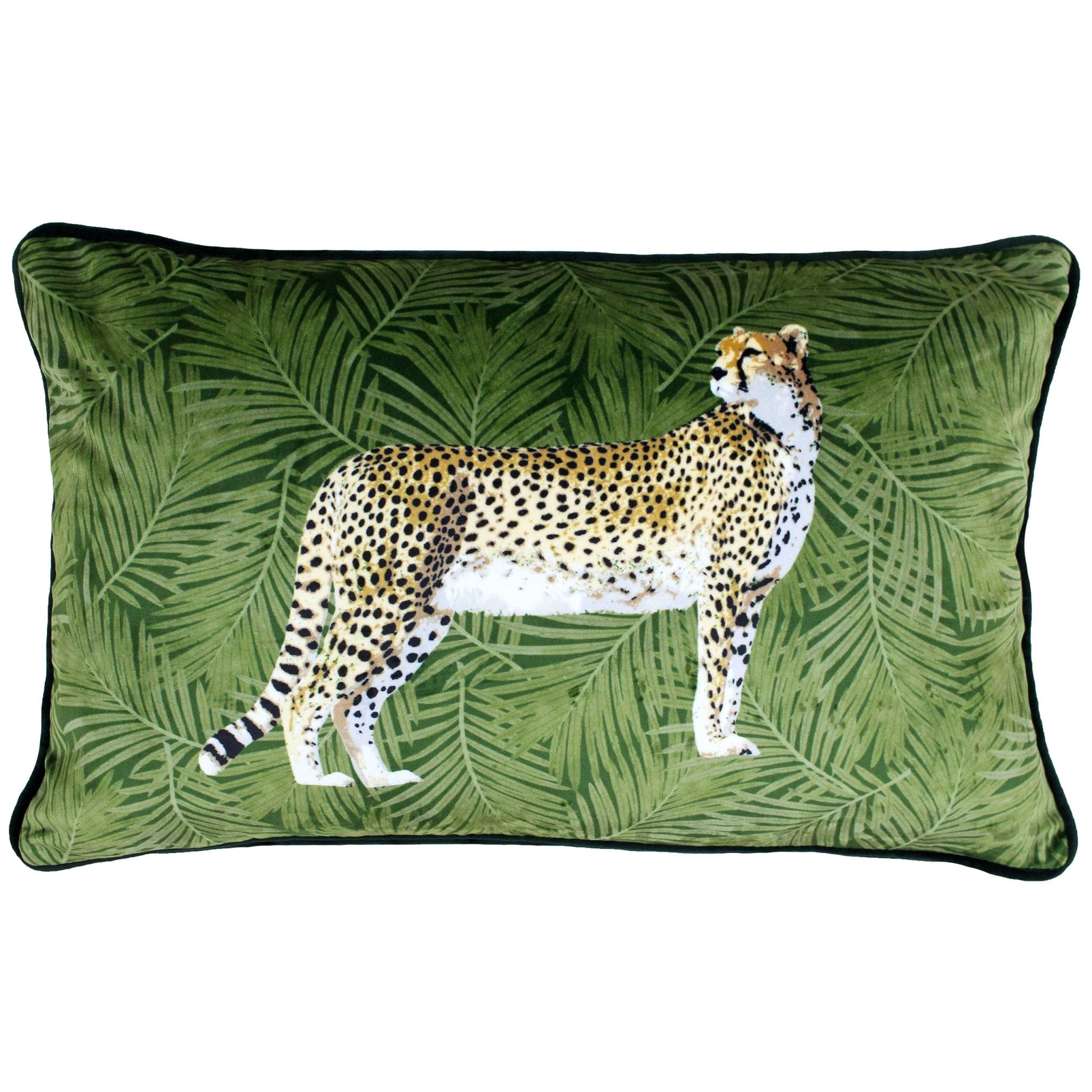 Samettityyny Cheetah Forest - vihreä 30 x 50 cm - Lempi Lifestyle