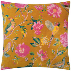 Samettityyny kullankeltainen tropiikki - 50 x 50 cm - Lempi Lifestyle