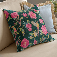 Samettityyny merensininen tropiikki (Teal) - 50 x 50 cm - Lempi Lifestyle