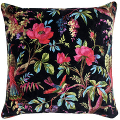 Samettityyny Paradise I musta 50 x 50 cm - Lempi Lifestyle